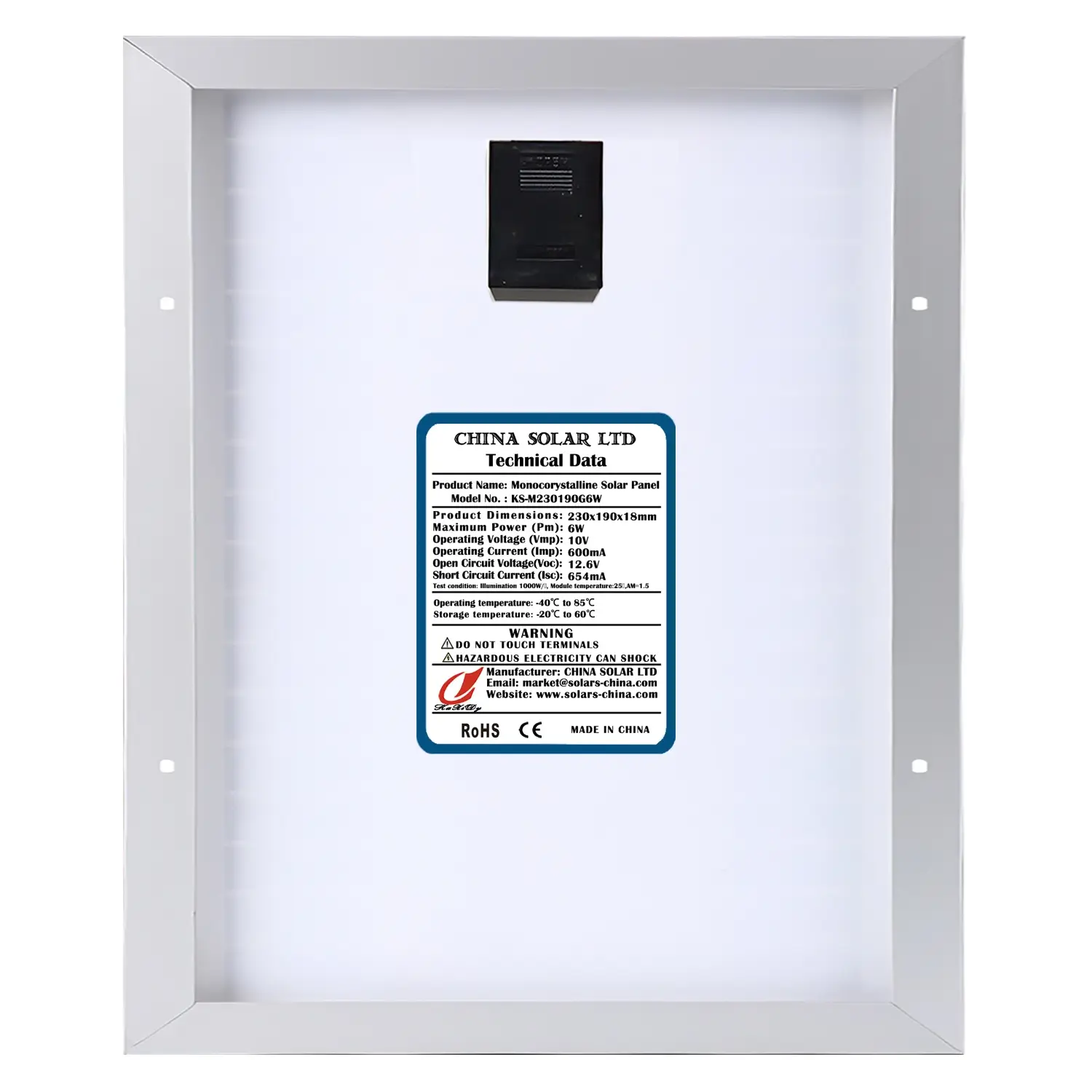 Fotovoltaikus Napelem 6W