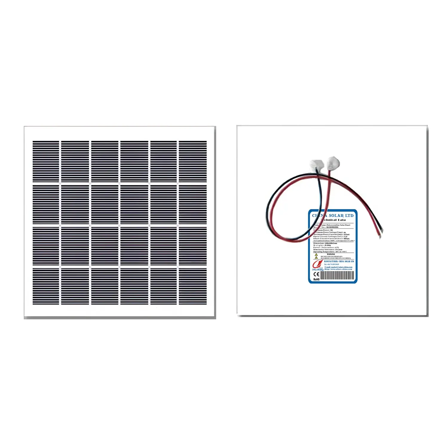 Fotovoltaikus Napelem 5W 6V